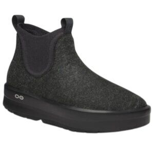 Oofos Londoner Women's Wool Blend Ankle Boot Size 7 Charcoal Gray